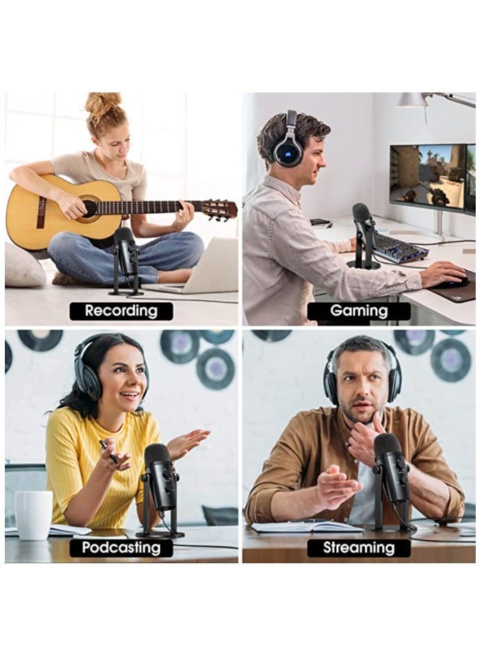 Jmary PW10 Professional Metal Voice Recording Usb Condenser Studio And Podcast Recording Gaming Microphones - Image 3