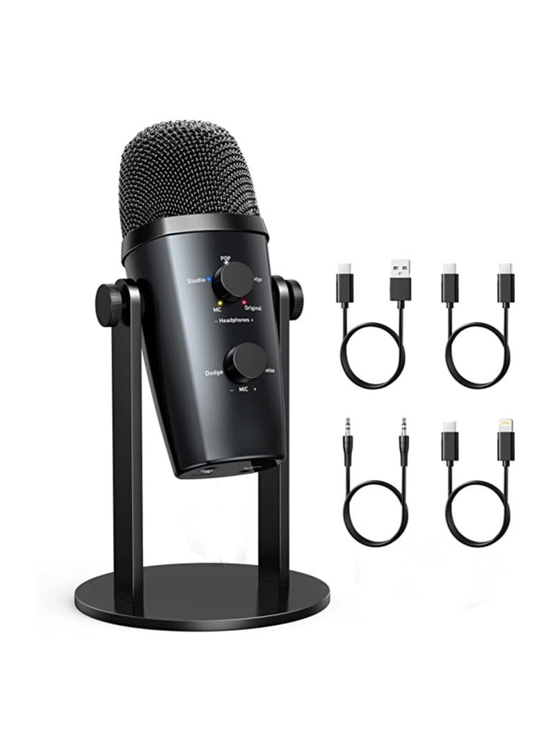 Jmary PW10 Professional Metal Voice Recording Usb Condenser Studio And Podcast Recording Gaming Microphones - Image 1