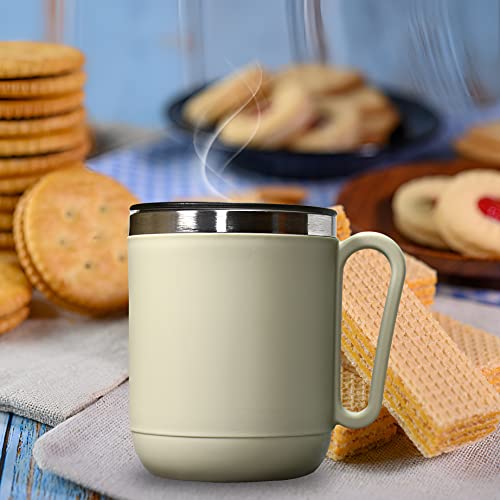 GANESH N-Joy Unbreakable Mugs with Cap Stainless Steel Plastic Covered Travel Mug with lid for Tea, Coffee, Milk (400ml) - Image 3