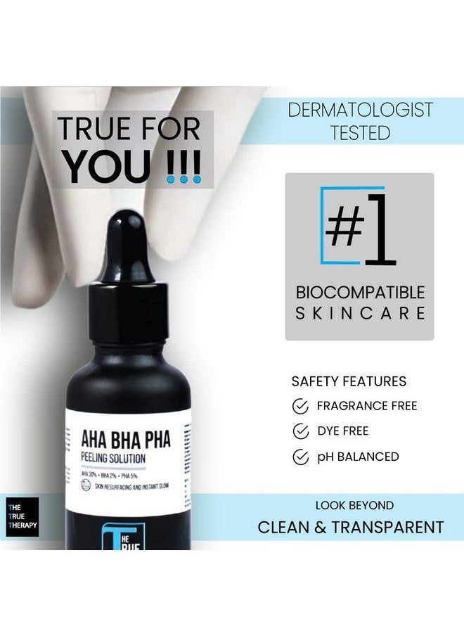 THE TRUE THERAPY High Strength Skin Peeling Solution With Aha 30% + Bha 2% + Pha 5% For Instant Glowing Skin 30 Ml  - Image 4