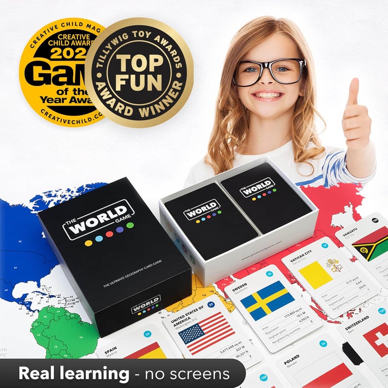 The World Game - Geography Card Game - Educational Travel Board Game for Adults, Family & Kids - Image 3