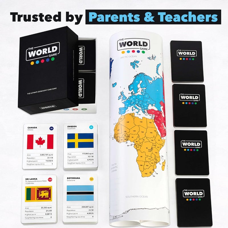 The World Game - Geography Card Game - Educational Travel Board Game for Adults, Family & Kids - Image 4