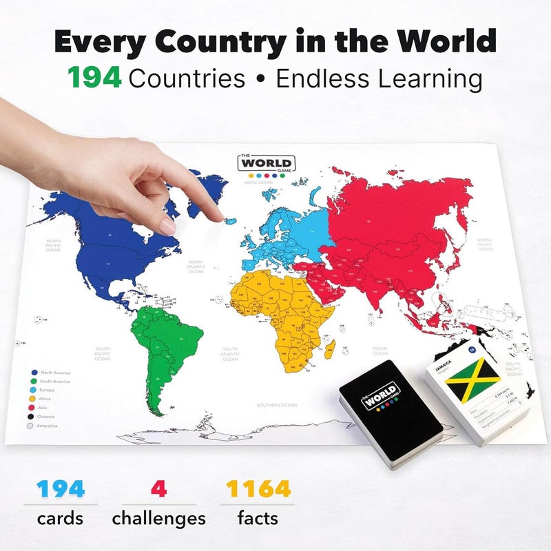 The World Game - Geography Card Game - Educational Travel Board Game for Adults, Family & Kids - Image 5