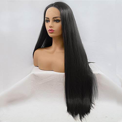 Rapidsflow® Front Lace Women Wigs Natural Hair For Full Head/Front lace Hair Wigs For Women 32 inch (Natural Black)(Free 2 Wig Cap + Carry Bag) - Image 1