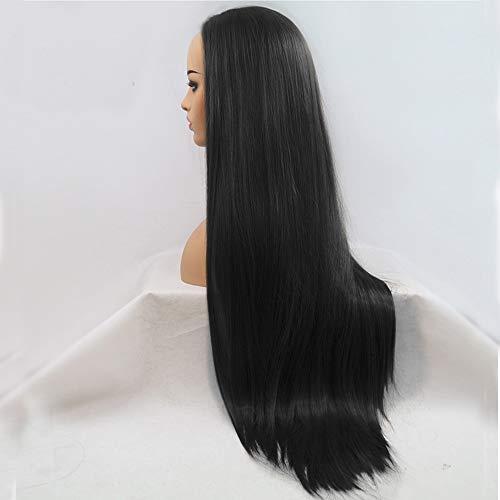 Rapidsflow® Front Lace Women Wigs Natural Hair For Full Head/Front lace Hair Wigs For Women 32 inch (Natural Black)(Free 2 Wig Cap + Carry Bag) - Image 5