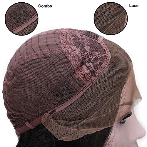Rapidsflow® Front Lace Women Wigs Natural Hair For Full Head/Front lace Hair Wigs For Women 32 inch (Natural Black)(Free 2 Wig Cap + Carry Bag) - Image 3
