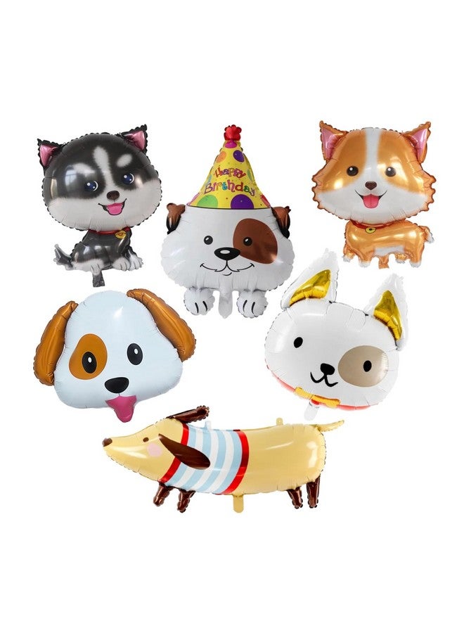 Atpata Funky Dog Birthday Celebration LETS PAWTY/WOOF/FUREVER YOUNG 16 INCH Text Foil Balloons Set (Dog Birthday Party) - Image 1