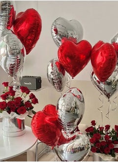 Biapian Silver Foil Heart Balloons, 10PCS Silver Heart Shape Balloons, Valentines Balloons 18inch Love Foil Balloons for Helium Birthday Decorations for Wedding, Brithday, Baby Shower - pzsku/ZC1167F49928BA0140709Z/45/_/1711683189/600f81e9-1630-482a-9bed-9a67fdcaac86