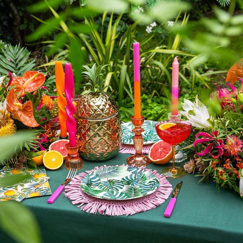 Talking Tables Pack of 20 Tropical Cocktail Napkins - Paper Palm Leaf Serviettes for Kid's Jungle Party, Hawaiian Theme, Luau, Summer, Picnic, Decoupage,Green - Image 2