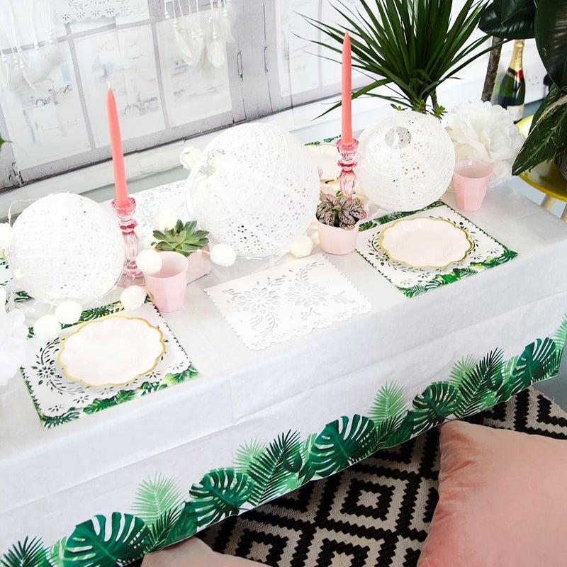 Talking Tables Pack of 20 Tropical Cocktail Napkins - Paper Palm Leaf Serviettes for Kid's Jungle Party, Hawaiian Theme, Luau, Summer, Picnic, Decoupage,Green - Image 5