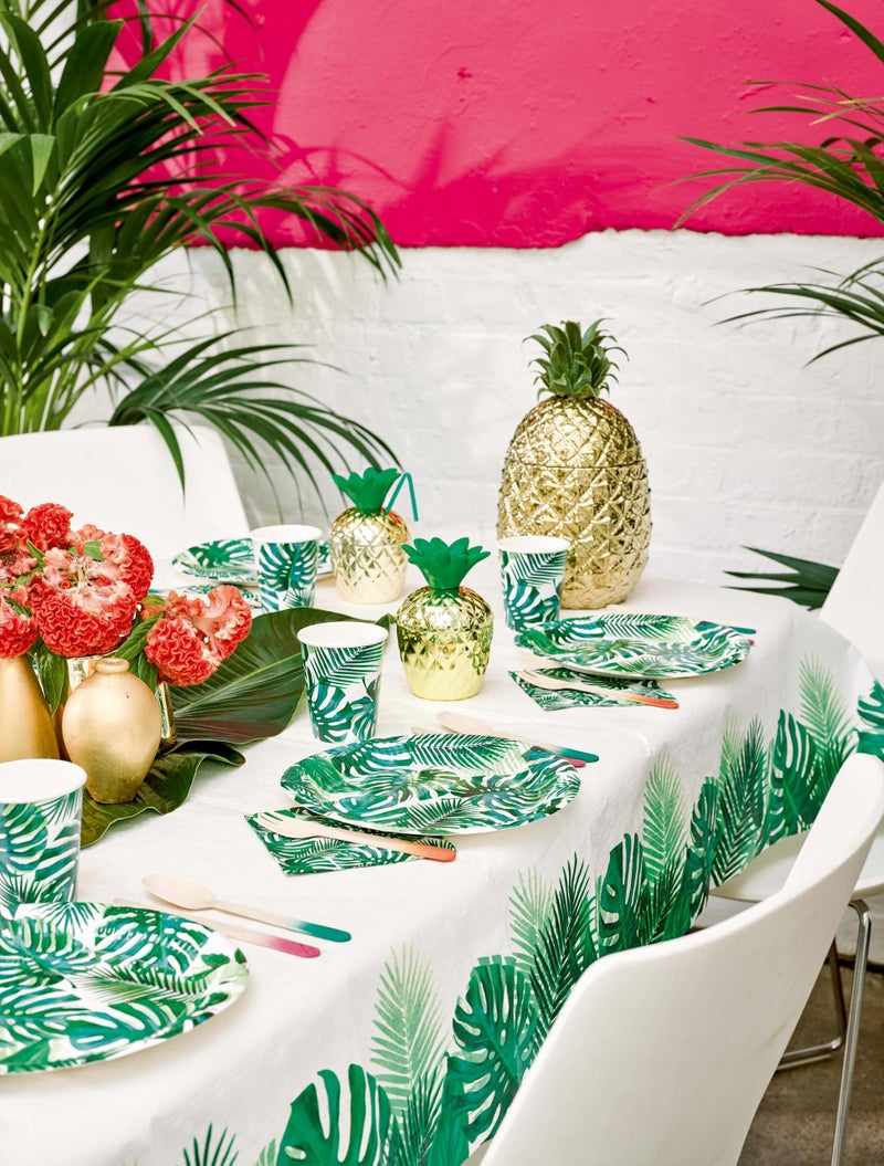 Talking Tables Pack of 20 Tropical Cocktail Napkins - Paper Palm Leaf Serviettes for Kid's Jungle Party, Hawaiian Theme, Luau, Summer, Picnic, Decoupage,Green - Image 4
