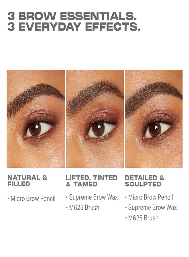 Morphe High Archiever Everyday Essentials Brow Kit - Precision Micro Eyebrow Pencil, Tinted Sculpting Brow Wax & 3-in-1 Brush for Shaping, Filling & Defining - Java (3 Count) - Image 3