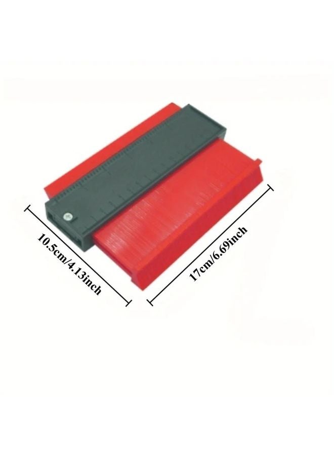 Adjustable Profile Gauge 6 69 Inch Black Red ABS Plastic Ruler for DIY Woodworking - Image 1