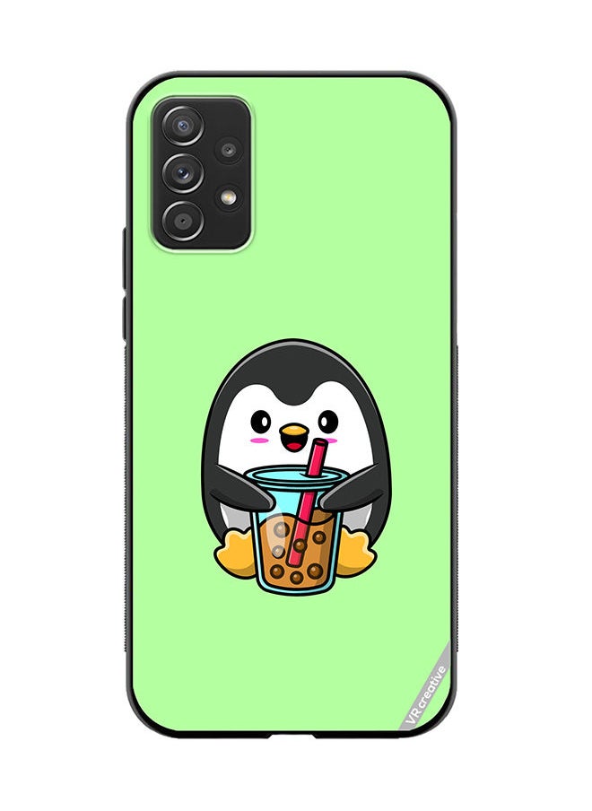 VR CREATIVE Protective Case Cover For Samsung Galaxy A32 5G Penguine Cola Design Multicolour  - Image 1
