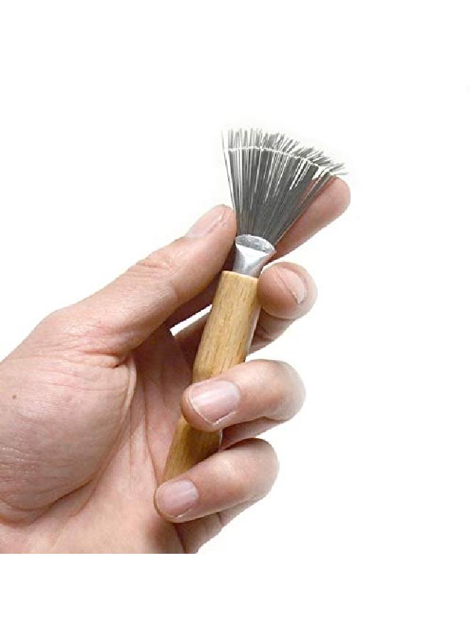 Luwigs Hair Brush And Comb Cleaner With Metal Wire Rake Wooden Handle Comb Brush Cleaner Hair Dirt Remove Comb Cleaning Tools For Home Salon - Image 3