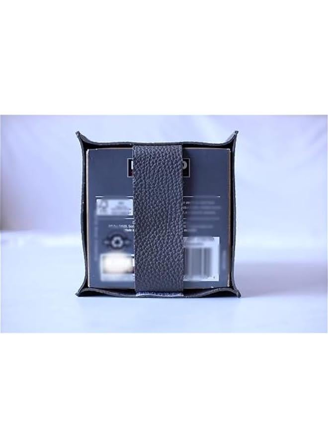 Arabest Tissue Box Cover Holder, Square with Bottom Belt by  - PU Leather Decorative Organizer for Tabletop, Bathroom, Car, Office | Pastel Gray - Image 5