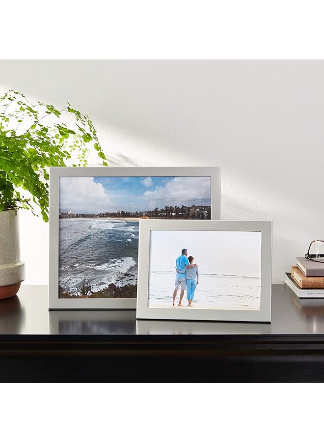 erorex Brushed Silver 5 By 7 Metal Picture Frame - Image 4