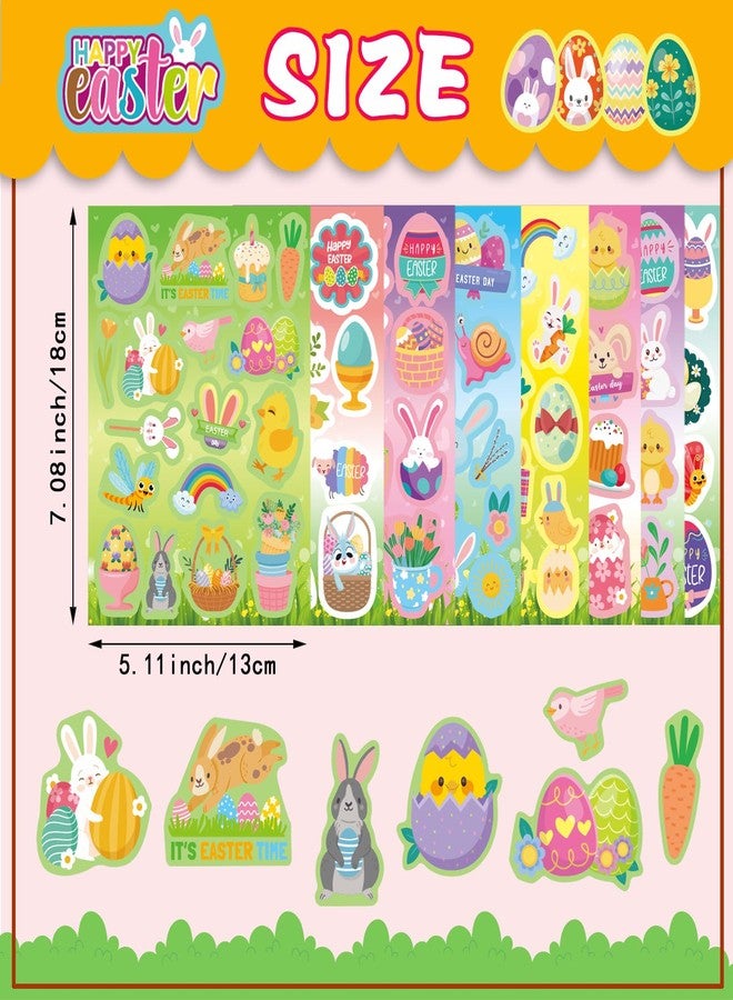 DUJAA 378 PCS Easter Stickers for Kids, Spring Stickers Assorted Easter Basket Stuffers,Teacher School Classroom Party Favors Supplies for Kids - Image 3