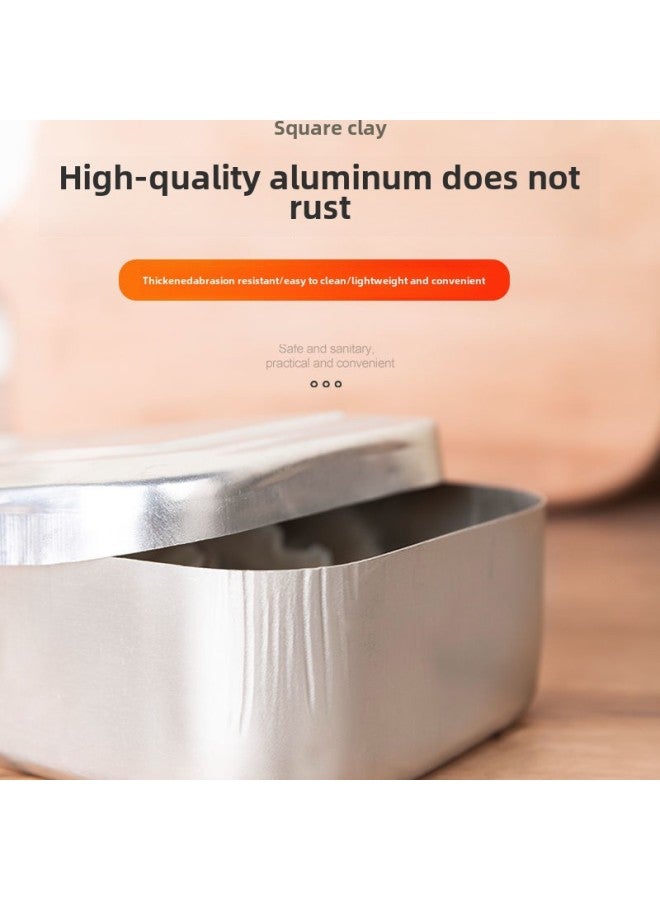 Aluminum Lunch Box Vintage Lunch Box Nostalgic Thickened Aluminum Lid Outdoor Rectangular Large Aluminum Lunch Box Cross-border Wholesale-Specifications:17cm Medium Aluminum Lunch Box With Handle  - Image 5