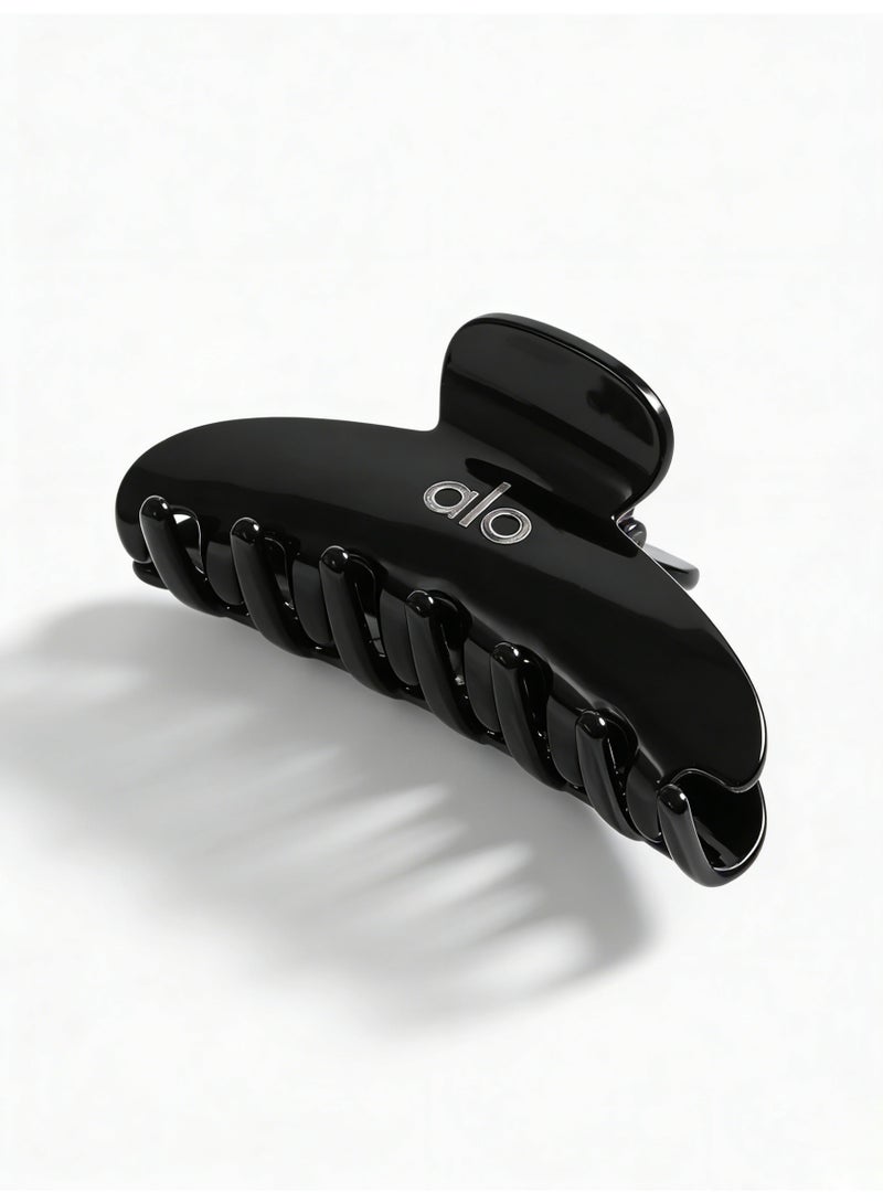 ALo728 Black Hair Clip - Large size, durable acrylic and brand logo, suitable for fashionable hairstyles - Image 2
