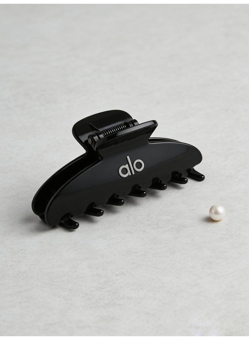 ALo728 Black Hair Clip - Large size, durable acrylic and brand logo, suitable for fashionable hairstyles - Image 4
