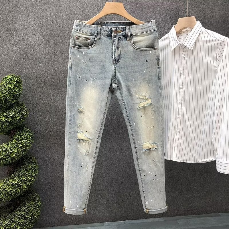 Unisex Classic Denim Jeans Loose Fit Daily Outdoor Wear - Image 1