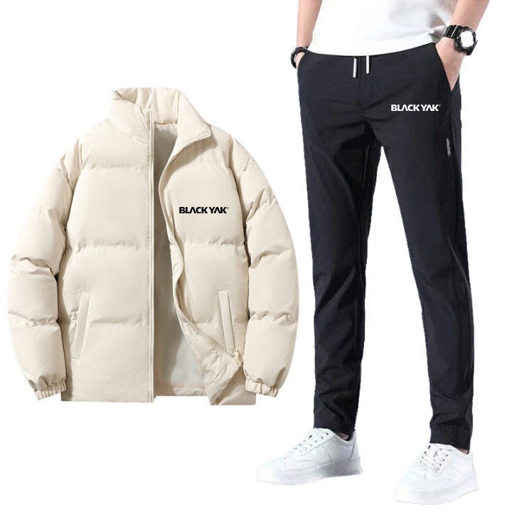 Men'S Suit Cotton Coat 2023 Winter New Thickened Casual Fashion Collar Jacket Coat Teenagers Trendy - Image 3