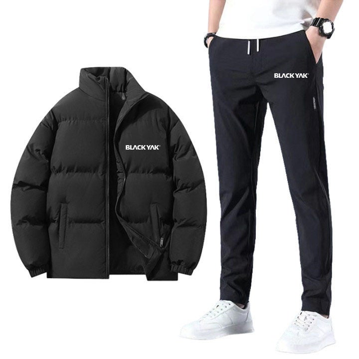 Men'S Suit Cotton Coat 2023 Winter New Thickened Casual Fashion Collar Jacket Coat Teenagers Trendy - Image 1