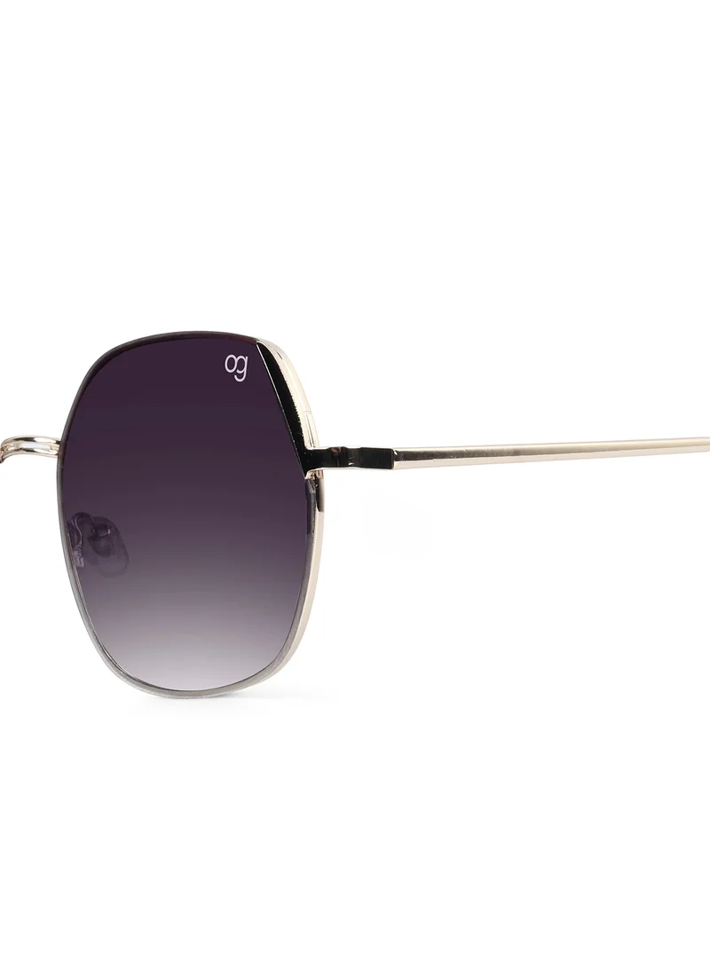 Woggles Latest & Stylish UV Protected Glow Black Round Sunglasses for Men & Women