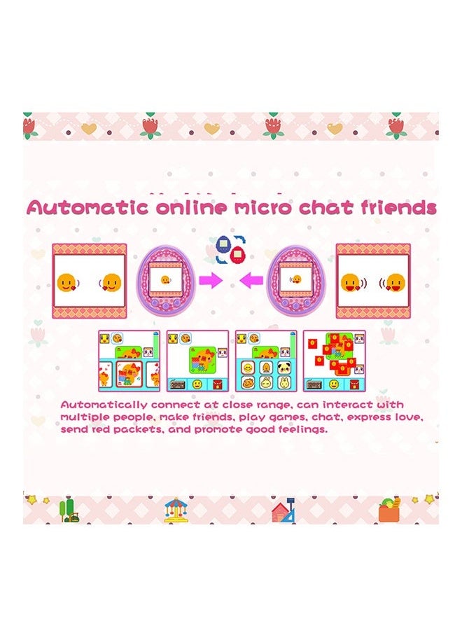 Cartoon Virtual Electronic Pet Game Interactive Toy Digital Retro Handheld with Colorful LCD Screen Customizable Characters Ideal for Kids and Adult