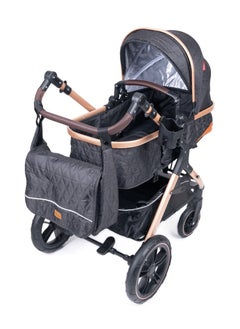 Hababy B1D - Belecoo one fold-to-half luxury pram 2 in 1 - Black  - Image 2