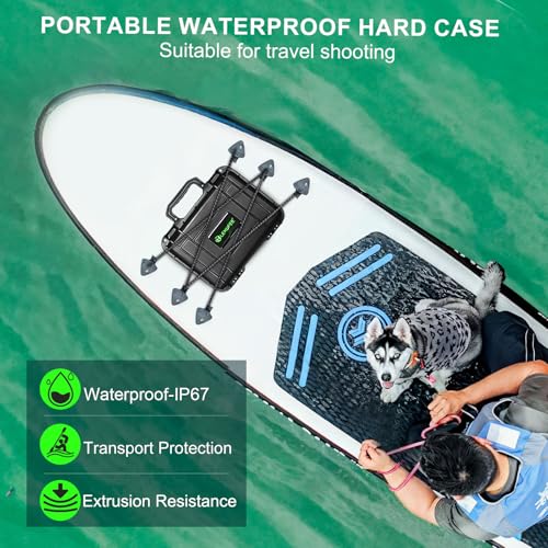 Lekufee Plastic Portable Waterproof Carrying Case Compatible With Dji Mini 2 Se/Dji Mavic Mini 2 Drone Combo And Accessories(Case Only),Black - Image 5