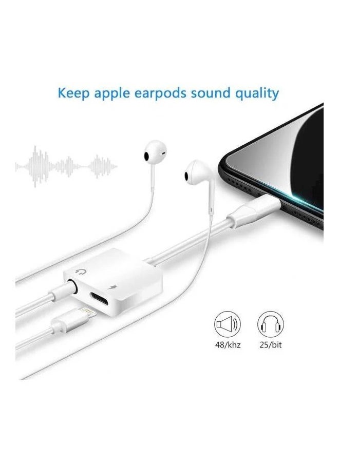 LIXES - Apple MFi Certified Lightning to 3.5mm Headphones Dongle Jack Adapter for iPhone Fonemax 2 in 1 Headphone Adapter and Aux Audio Adapter& Charger Cable Splitter Compatible for iPhone,iPad - Image 1