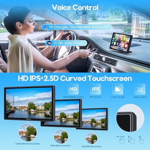 CARPURIDE 9 inch W901 Plus, Wireless CarPlay & Android Auto & Android 12.0 System, Online & Offline GPS Navigation Car Play Screen for Car, G00GLE Play, Netflix, Mirror Link, Bluetooth Audio - Image 5
