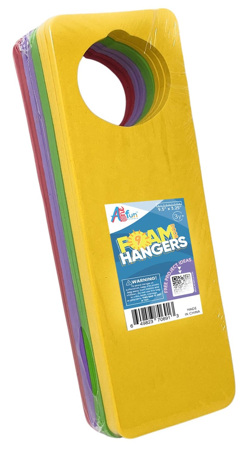 AoneFun Door Hanger Blanks - Foam Craft Blanks Bulk Blank Door Hangers Unfinished Door Hanger Crafts Bulk Door Name Tag Foam Crafts Foam Paper for Crafts 9 Pc - Image 2