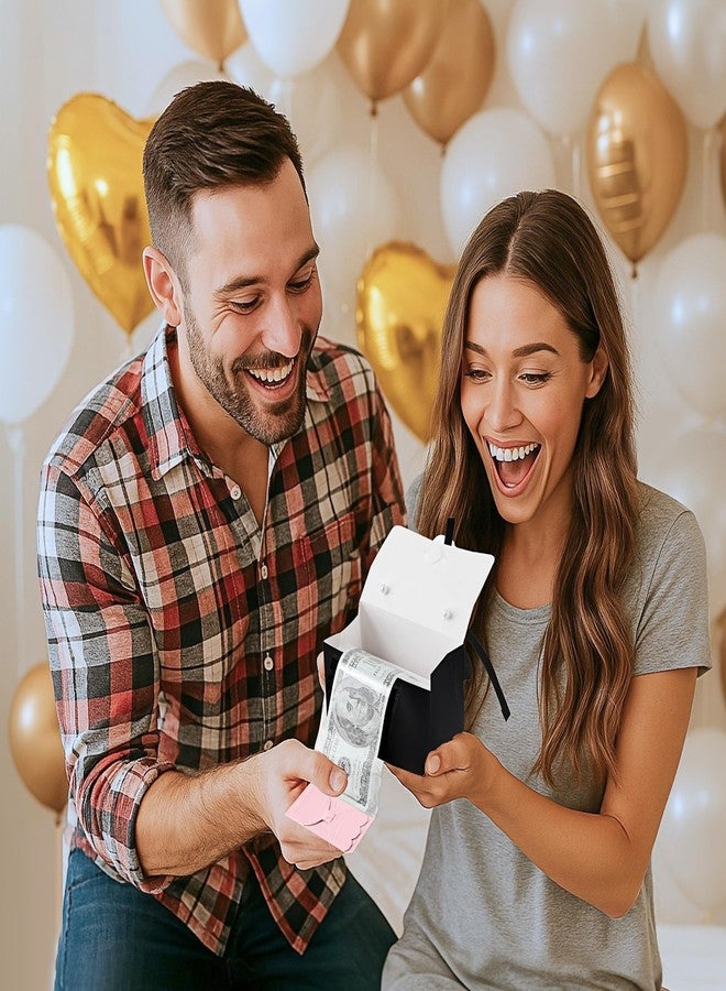 SESENSE Money Pull Box for Cash, Surprise Box Mini Rose Handbags with 30 Pcs Transparent Bags for Christmas Party Birthday - Image 2