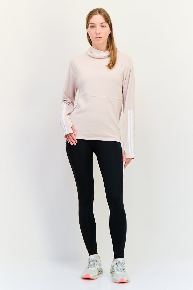 Adidas Women Sportswear Fit Long Sleeve Outdoor Sweatshirt ,Light Pink - Image 2
