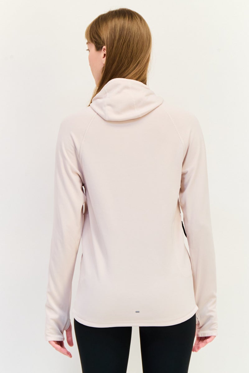 Adidas Women Sportswear Fit Long Sleeve Outdoor Sweatshirt ,Light Pink - Image 3