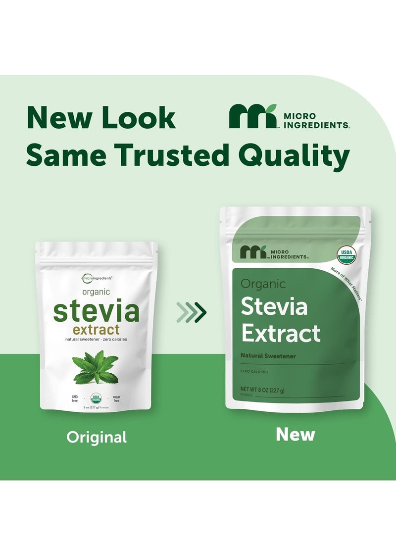 Micro Ingredients Organic Stevia Extract Powder 8 oz (227 g) - Image 2