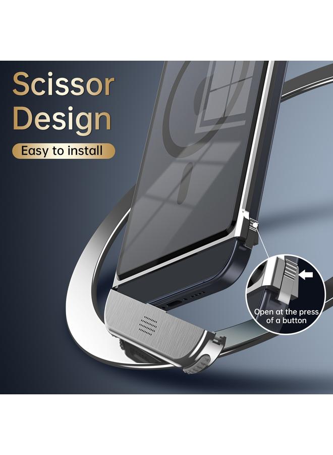 S-TOP Case For iPhone 15 Plus Metal Scissor Design Aroma MagSafe Phone Case - Image 3