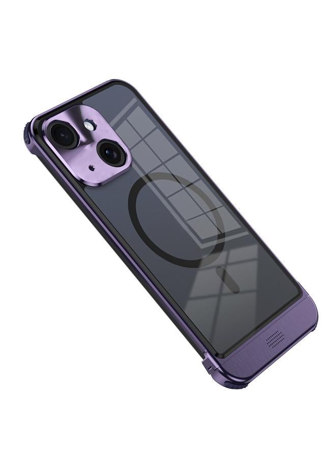 S-TOP Case For iPhone 15 Plus Metal Scissor Design Aroma MagSafe Phone Case - Image 1