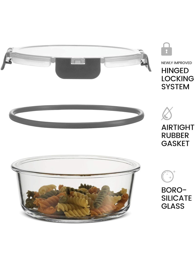 TYCOM Glass Meal Prep Containers (12 Pack) - Glass Food Storage Containers with Lids, Glass Lunch Box, Glass Bento Box Lunch Containers, Portion Control, Airtight- 12P - Image 3