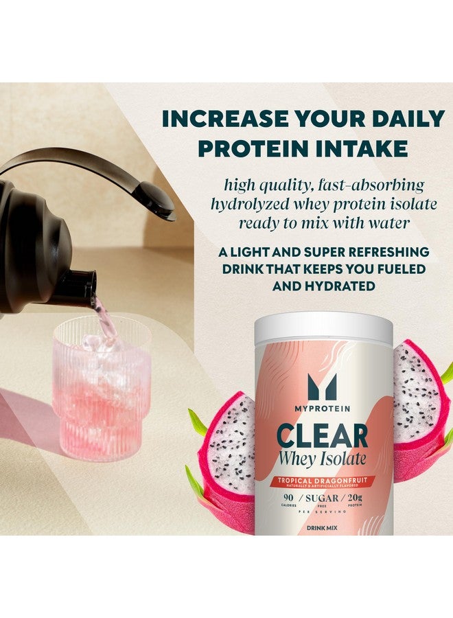 Myprotein Myprotein Clear Whey Isolate Protein Powder, 1.1 Lb (20 Servings) Tropical Dragonfruit, 20g Protein per Serving, Naturally Flavored Drink Mix  - Image 4