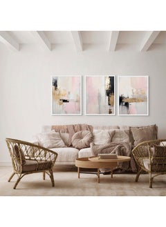 Art Decor Art Decor Framed Fine Art Set of 3 Abstract Modern Print Wall Art Vibrant Abstract at work Portrait Wall Décor for Home Living Room Bedroom Office Gifting  - Image 3