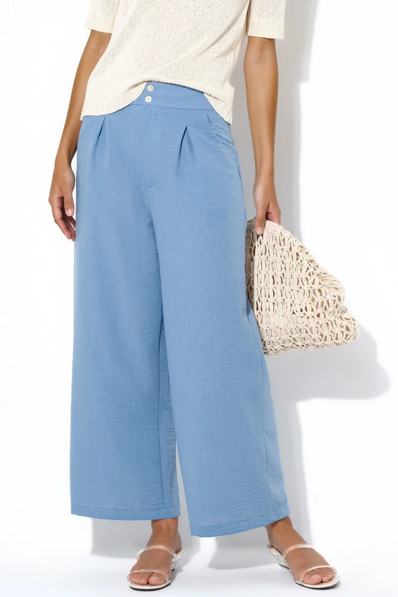 بوسيم BUSEM Women's High-waist Wide-leg Trousers