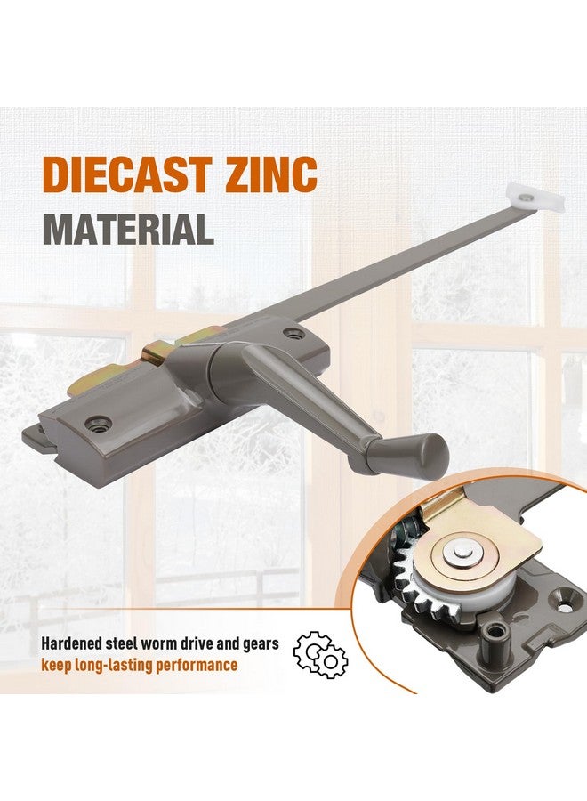 Touri Straight Arm Operator with Handle (Left Hand) 9 3/8 in. Fit Andersen Perma-Shield Casement Window (1979-1989), Stone Color Window Hardware - Image 3