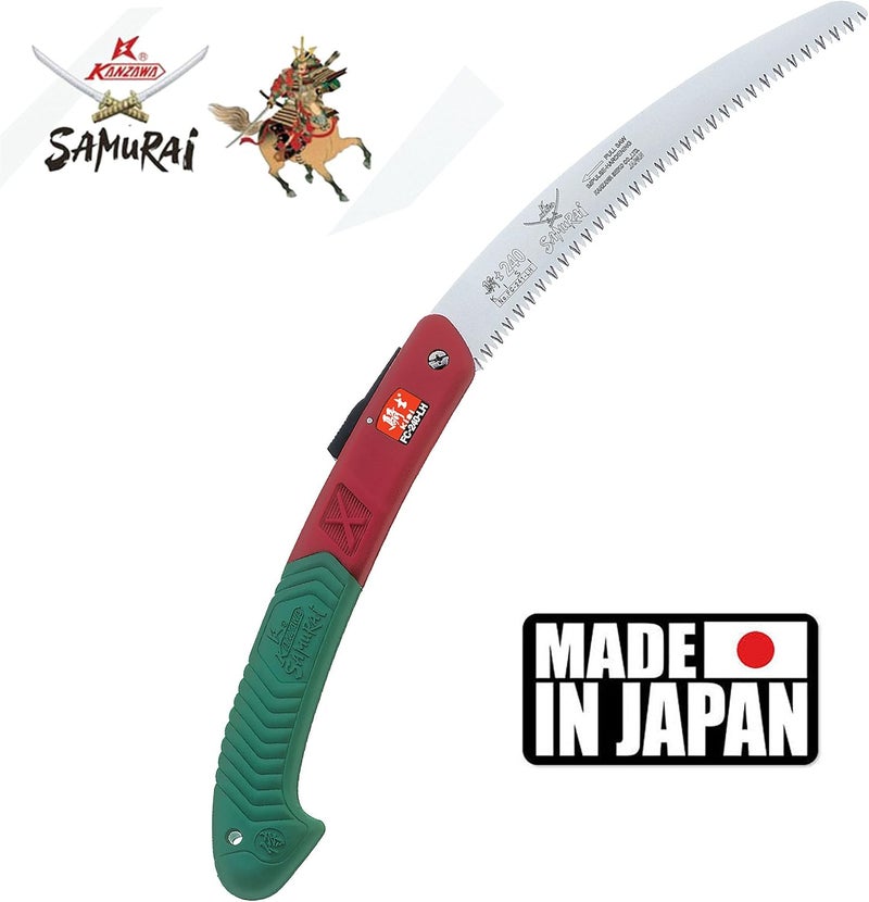 Samurai KISI FC-240-LH / 9 1/2" (24cm) Folding Curved Blade Saw Made in Japan - Image 5
