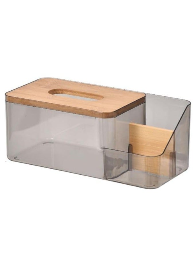 منظم علبة مناديل ذكى انيق بغطاء مع حامل ريموت – تصميم عملي ومرتب للمنزل والمكتب AR - Image 1