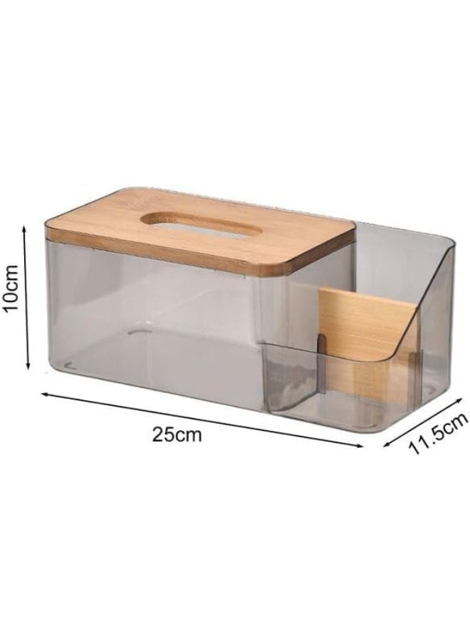 منظم علبة مناديل ذكى انيق بغطاء مع حامل ريموت – تصميم عملي ومرتب للمنزل والمكتب AR - Image 3