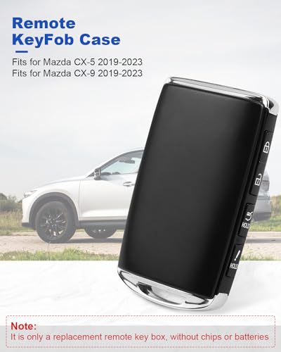 ANODZU CX5 CX9 Remote Key Fob Case Shell Keyless Entry Replacement for Mazda CX-5 CX-9 2019 2020 2021 2022 2023, OE# WAZSKE13D03 - Image 2